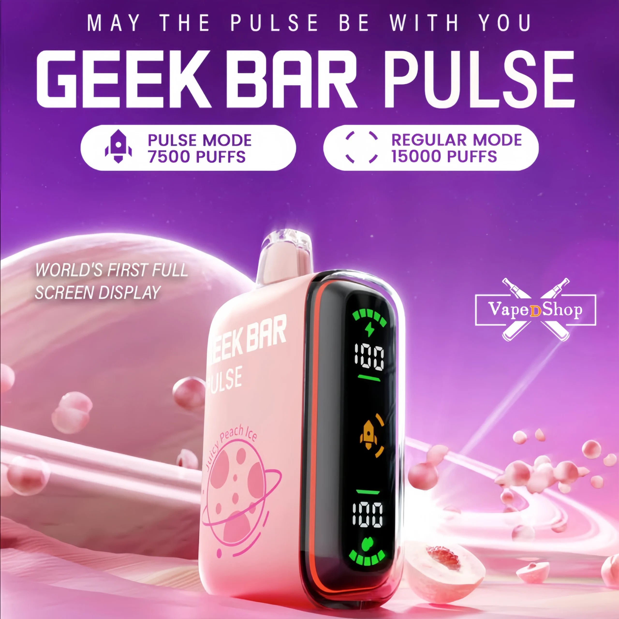 how many cigarettes in a geek bar pulse 15000 15k Puffs Disposable Vape 5% Nicotine 35Tastes LED Display Rechargeable Factory Direct Select Flavor ::Strawberry Pear Orange Ice 5000+ Puff Orange Creamsicle Geek Bar