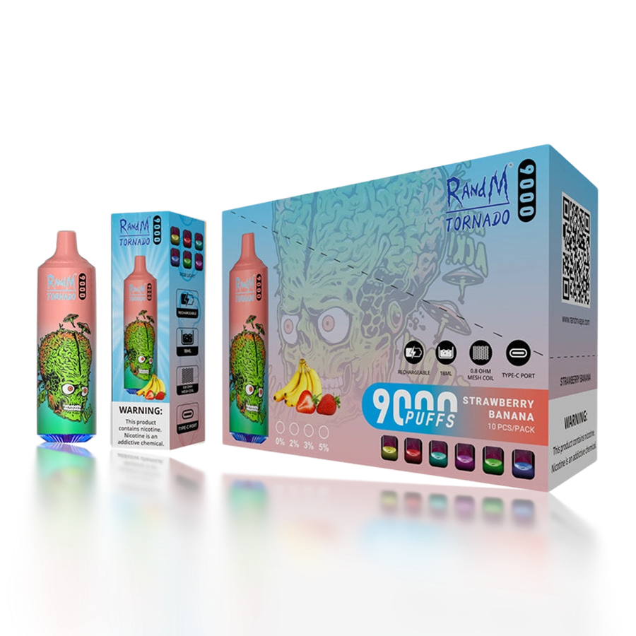 China RM RandM Tornado 9000 9k Puffs Disposable Vape