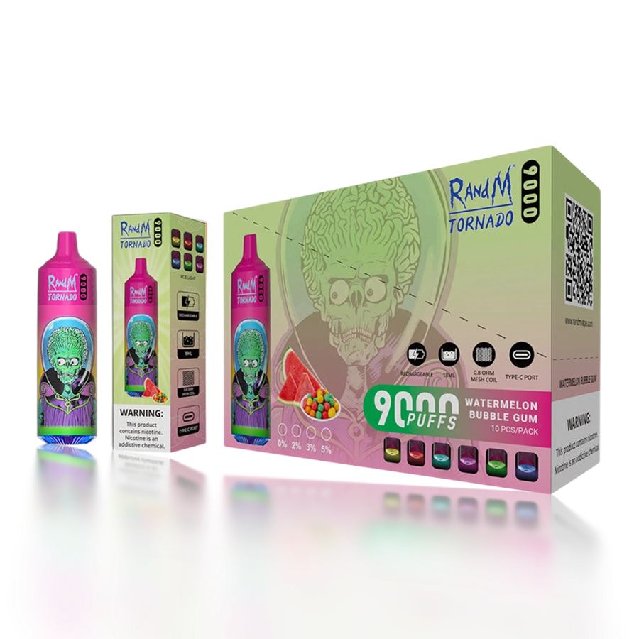 China RM RandM Tornado 9000 9k Puffs Disposable Vape