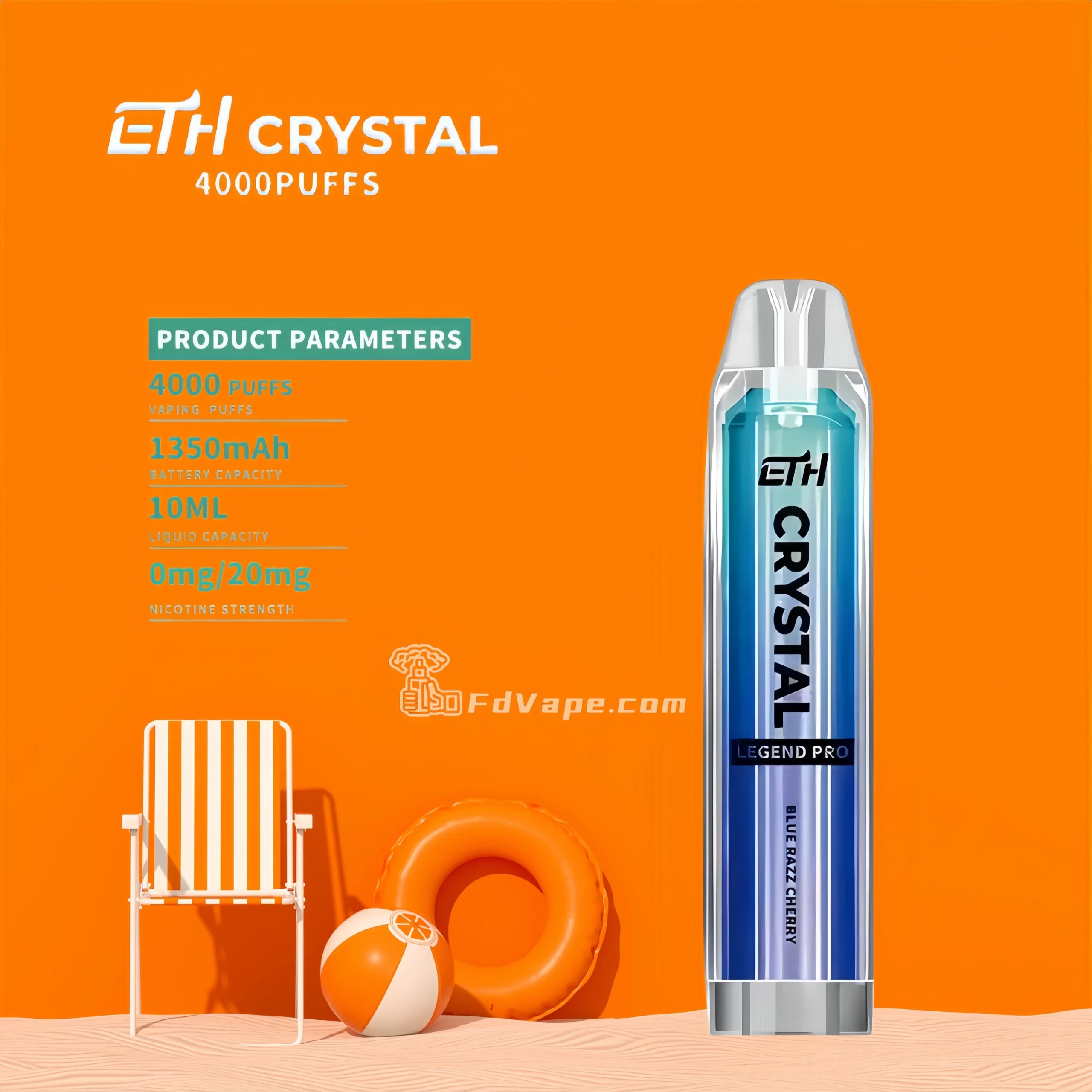 crystal vapes 4000 Fizzy Cherry The Crystal Pro Max 4000 Disposable Vape 10 Pack – Buy Vapes  Bulk main image 1