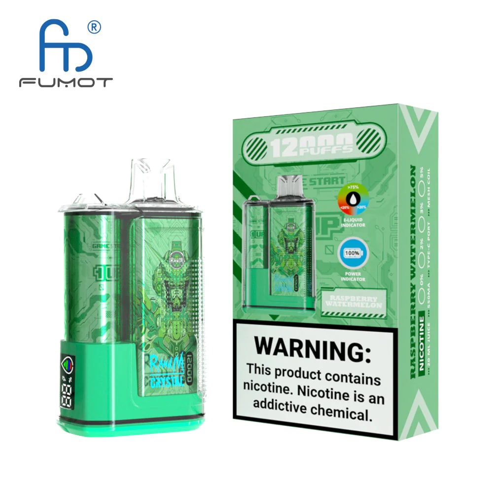 RandM Crystal 12000 12k Puffs Einweg-Vape 2% 5% Nikotin 36Tastes  LED-Anzeige Wiederaufladbar Direkt ab Werk - FDVAPE