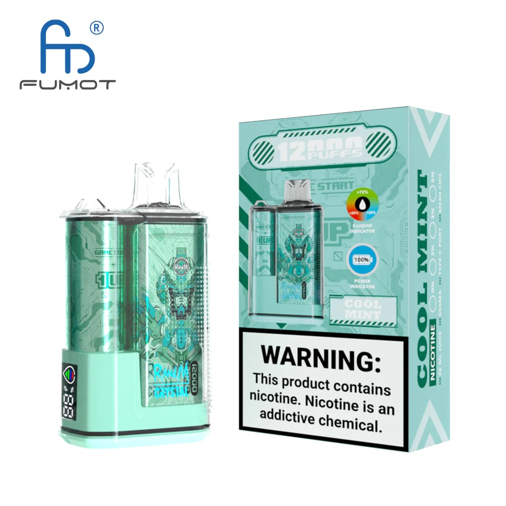 RandM Crystal 12000 12k Puffs Disposable Vape 2% 5% Nicotin 36Tastes LED  display Rechargeable Factory Direct - FDVAPE