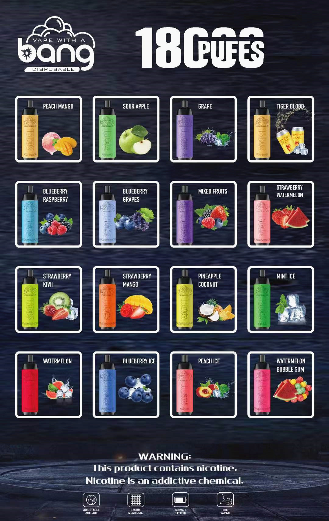 Mayoristas de Vape desechable Bests Bang 18000 18k Puffs (1)