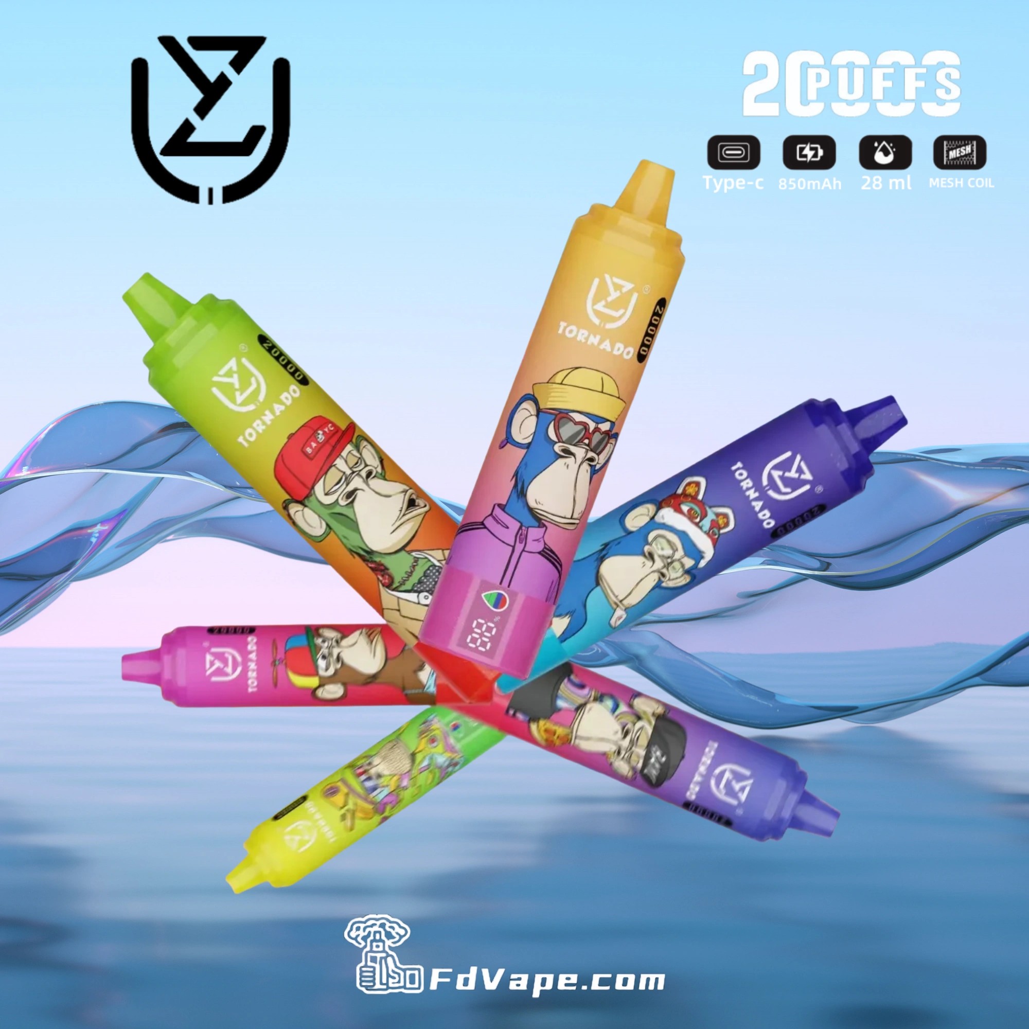 UZY Tornado 20000 20k Puffs Einweg-Vape Viele Nikotingeschmcker Wiederaufladbare LED-Anzeige E-Zigarette Grohandel - FDVAPE UZY Tornado 20000 20k Puffs Einweg-Vape Viele Nikotingeschmcker Wiederaufladbare LED-Anzeige E-Zigarette Grohandel - FDVAPE