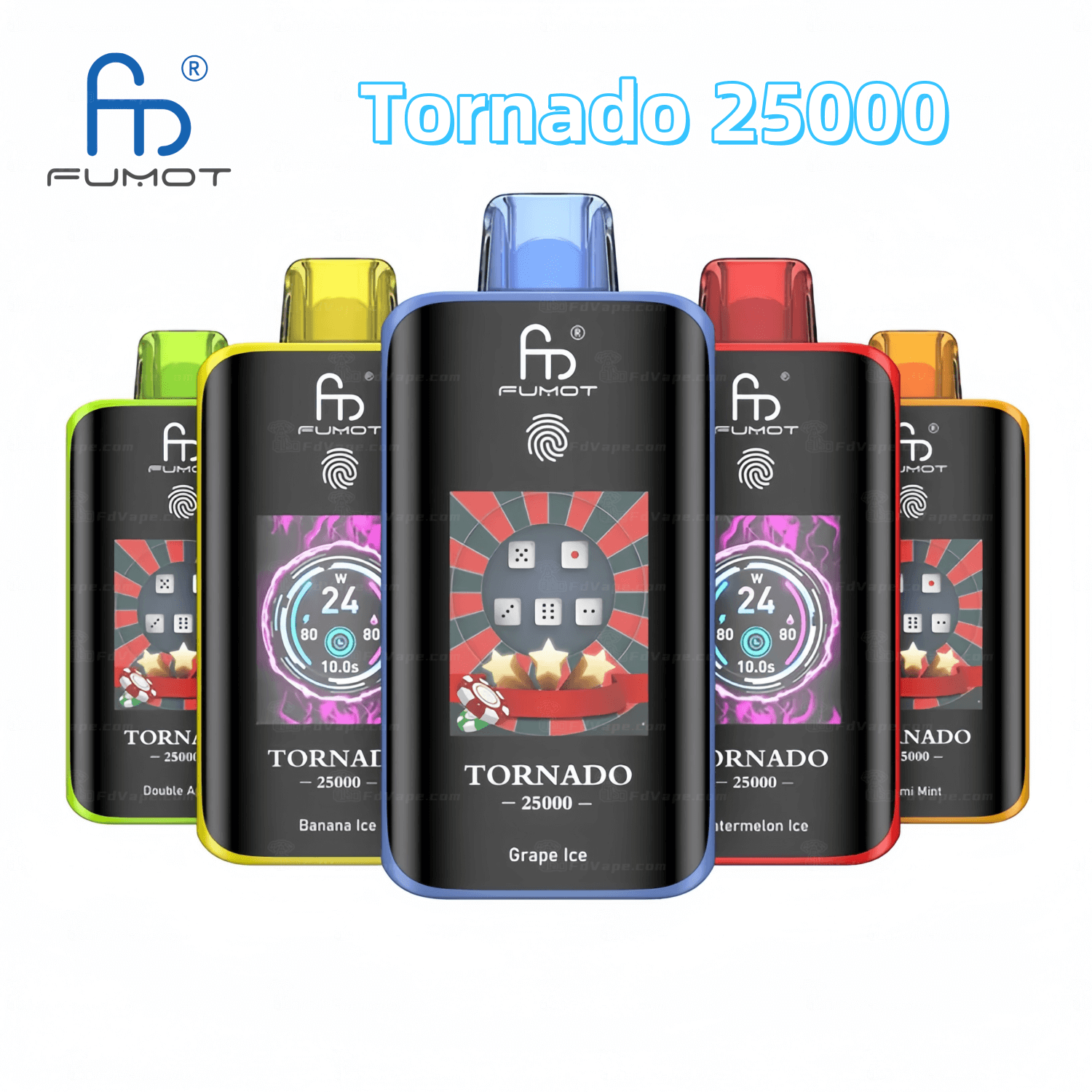 FUMOT MOVKIN Tornado 25000 25k Puffs Disposable Vape pen 2% 5% Nicotine  13Tastes touch screen Factory Direct