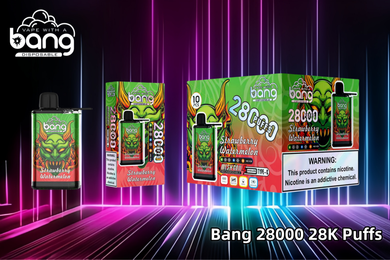 Bang 28000 28K Puffs Adjustable Ice Level Disposable Vape 0% 2% 3% 5%  Nicotine 12Tastes Cool Customization at Its Finest Factory Direct - FDVAPE