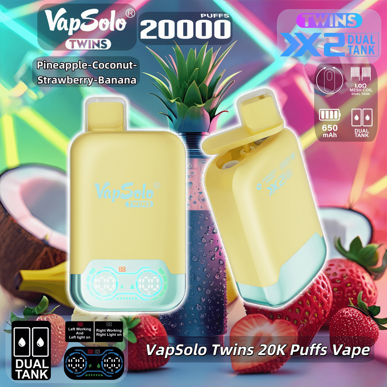 vape nära mig Razz Bar 40000 : Wholesale 2 Flavors in 1 Vape with Smart Screen main image 0