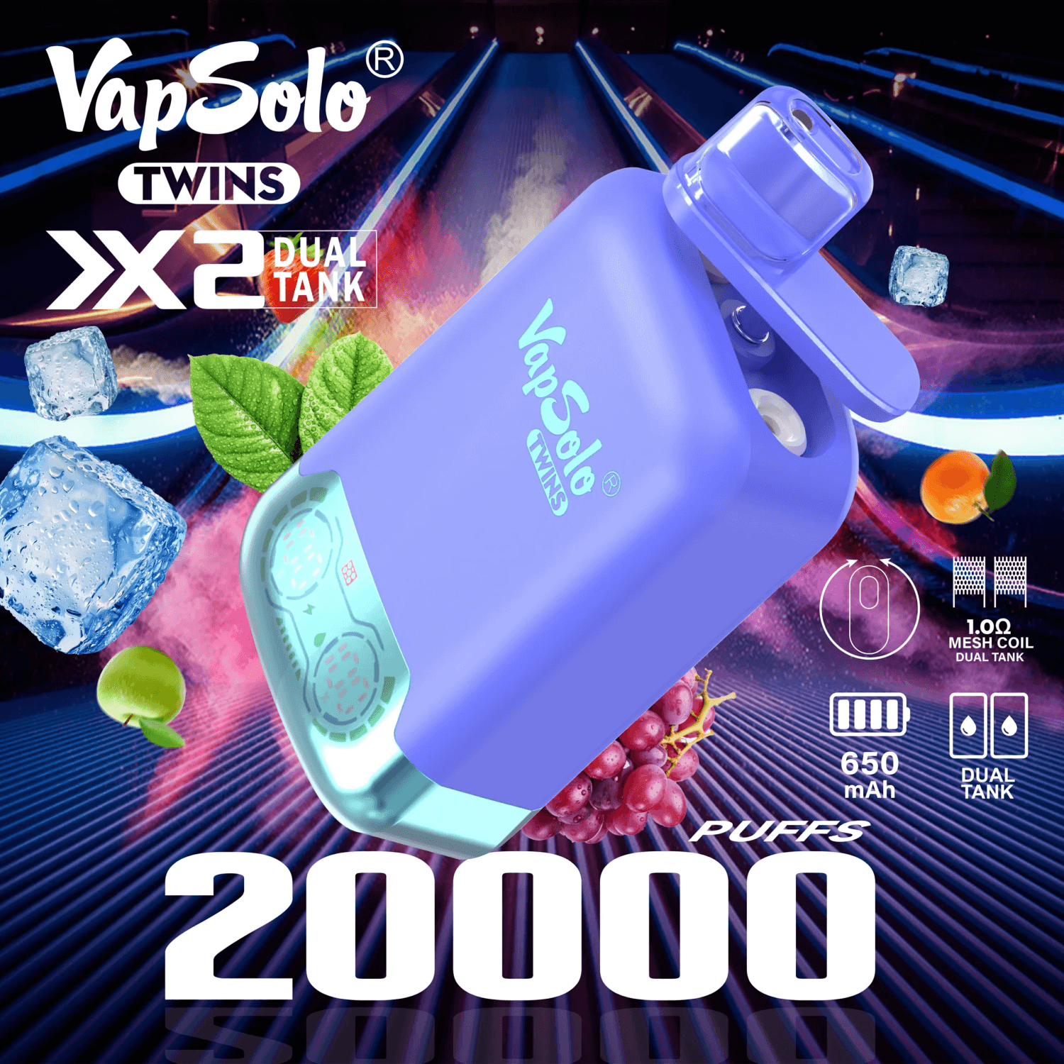 elfbar elfa master akku Vapsolo Twins 20000 Puffs Disposable Vape Wholesale main image 0