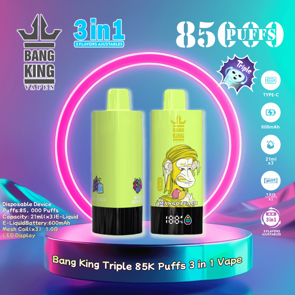Bang King Triple 85000 85K Puffs Disposable Vape pen 3 in 1