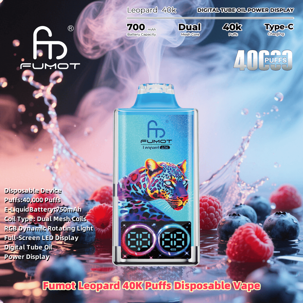 40k leopard vape JNR – Léopard 40K – Disposable Vape / Puff JNR – 2% Nicotine — Vapes001 main image 1