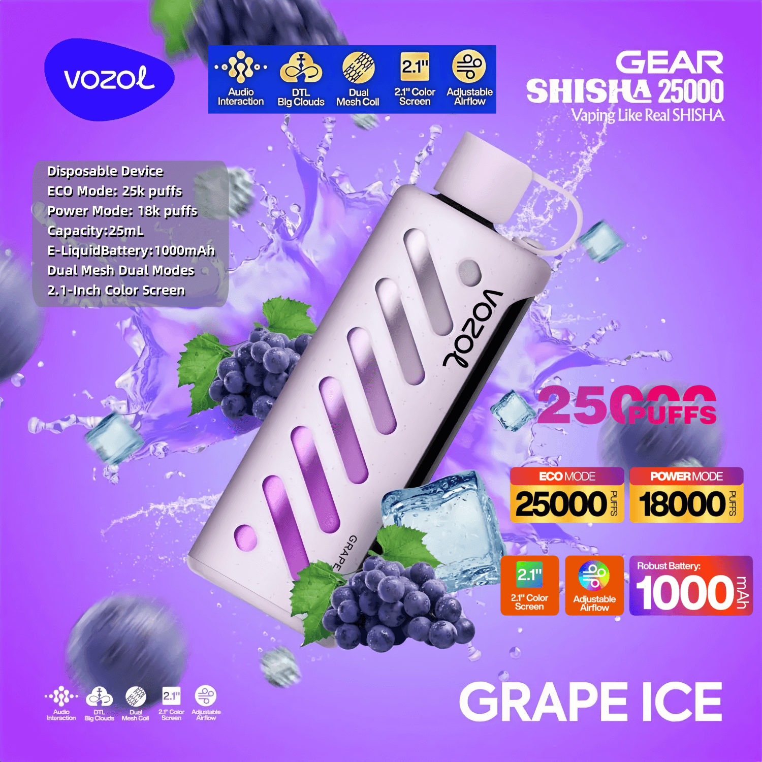 elfbar elfa master akku GEAR SHISHA 25000 main image 1