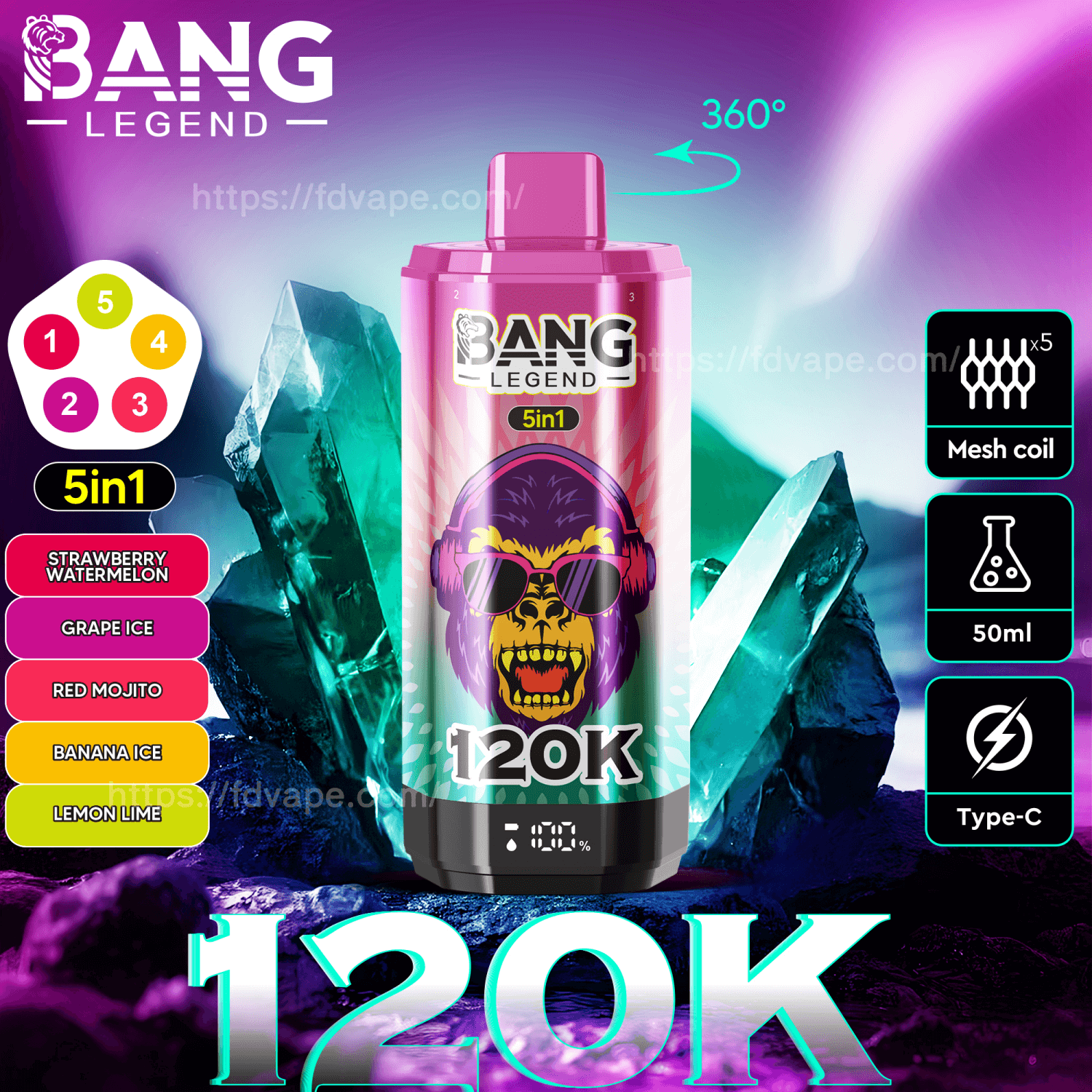elfbar elfa master akku AUPO 5-IN-1 3000 Puffs Disposable Vape Wholesale – Vapz Vape Wholesale main image 0