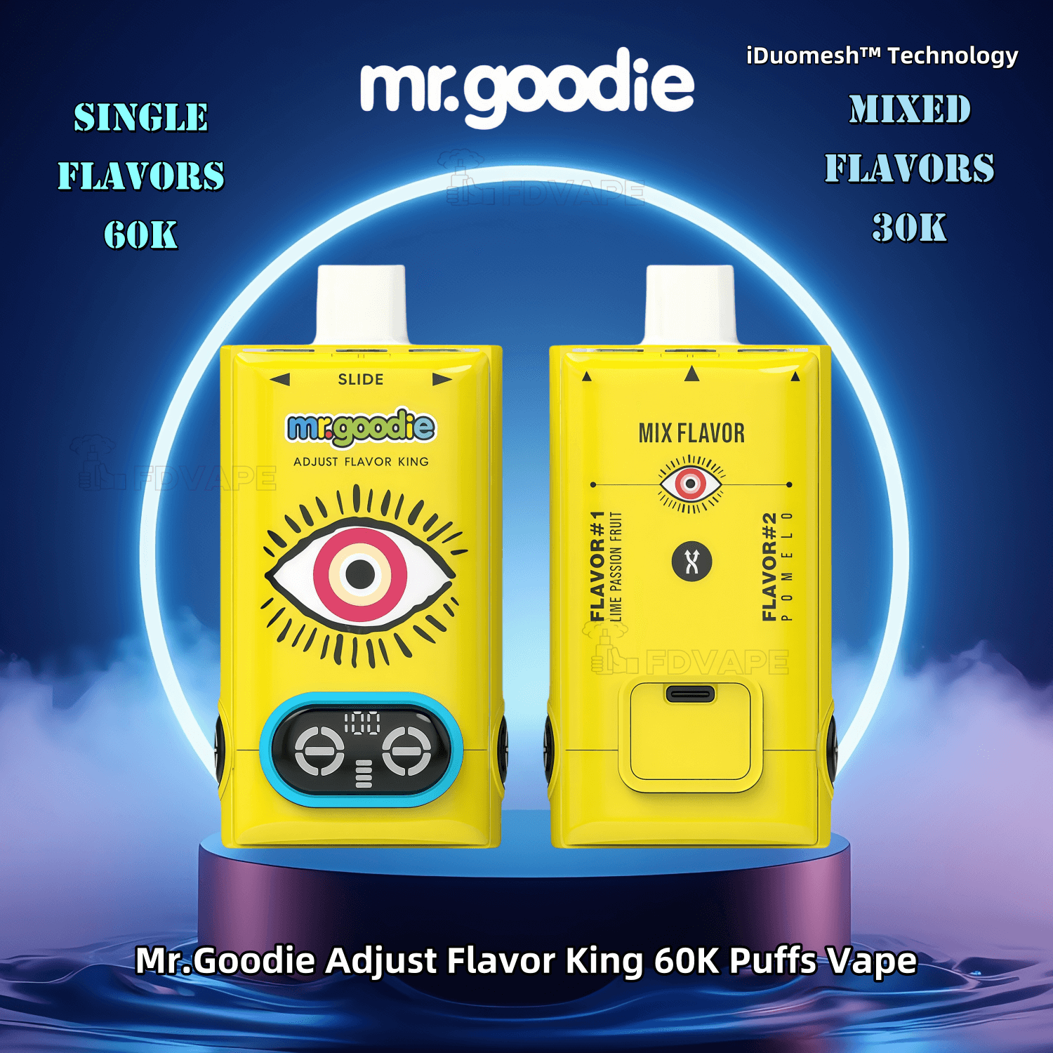 Mr.Goodie Adjust Flavor King 60000 60K Puffs Disposable Vape Dual Flavor  Modes 2% 5% Nicotine 10Tastes With 3 LCD Screens | Vape Factory Direct