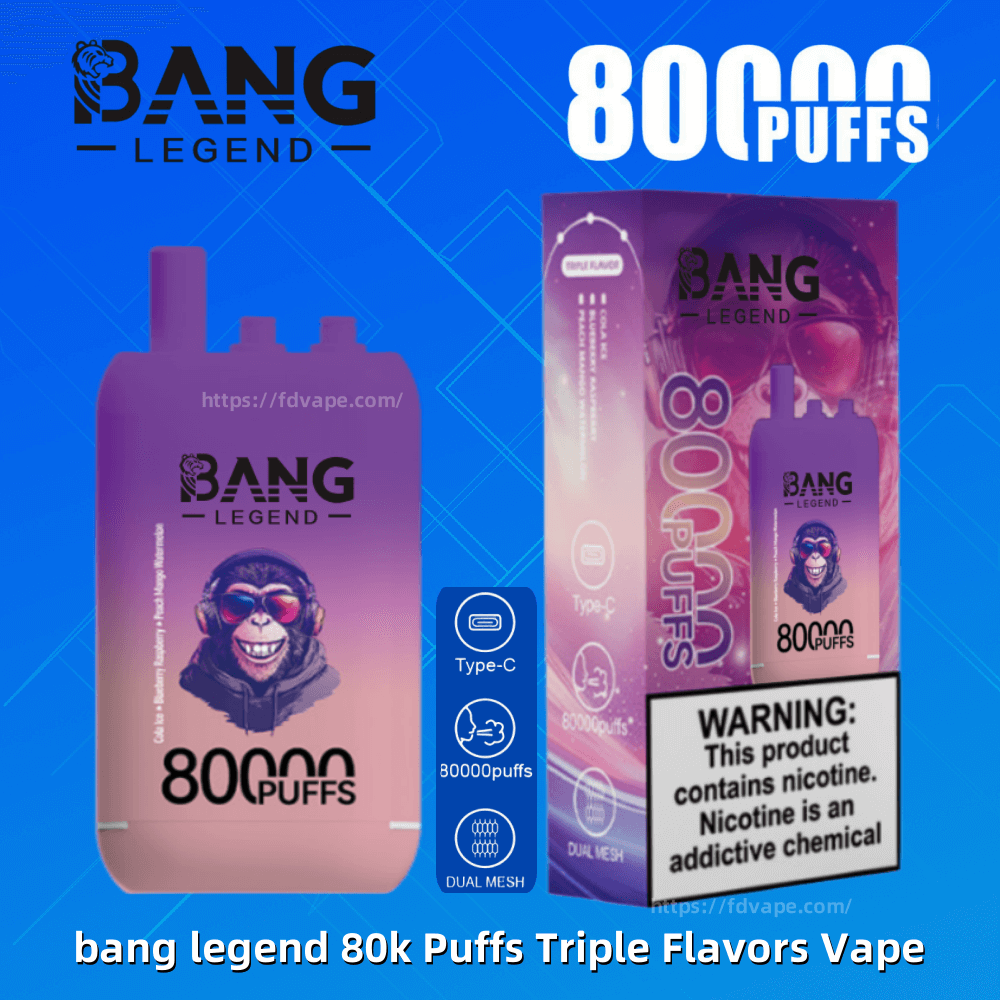 Bang Legend 80000 80k Puffs Triple Flavors Disposable Vape 3 Adjustable  Flavors 0% 2% 3% 5% Nicotine 12Tastes | Vape Factory Direct