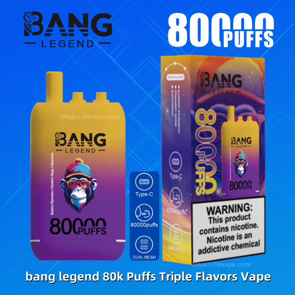 Bang Legend 80000 80k Puffs Triple Flavors Disposable Vape 3 Adjustable  Flavors 0% 2% 3% 5% Nicotine 12Tastes | Vape Factory Direct