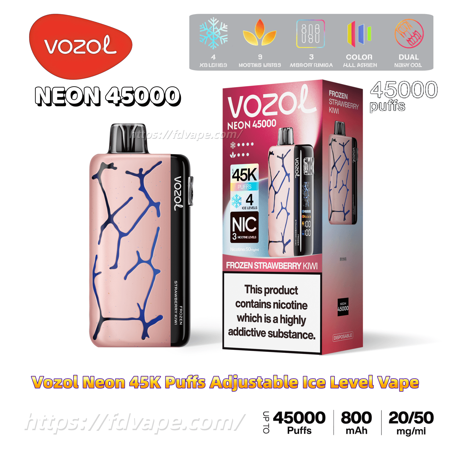 elfbar elfa kaufen VOZOL NEON 800 | 🍃 Menthol main image 1