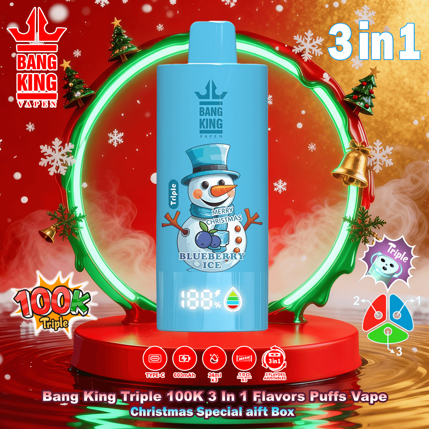 holiday disposable vape Full Spectrum CBD Vape for Anxiety 850mg in Canada main image 0
