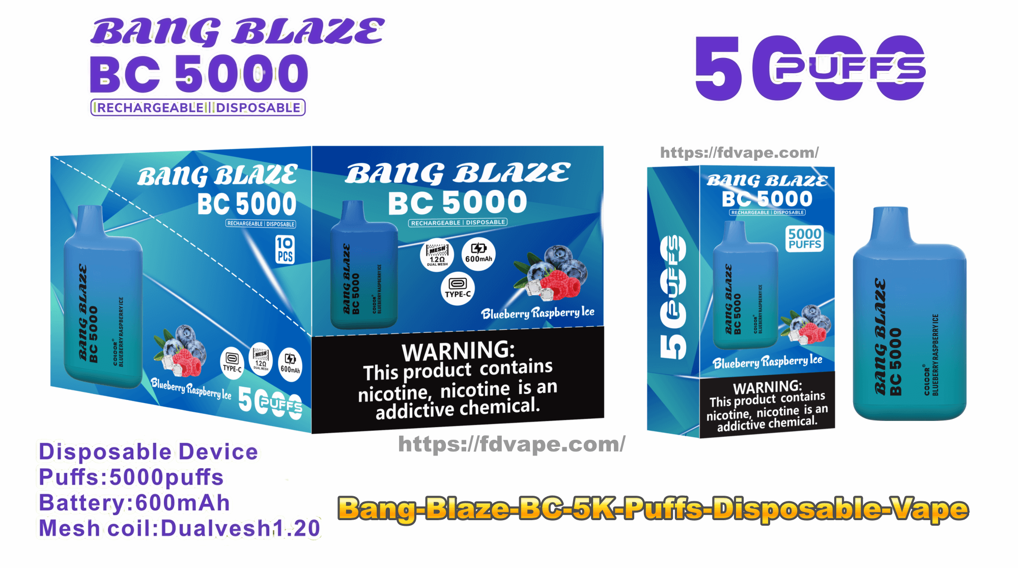 bc 5000 disposable vape Eighth Brother | Blue Dream | AIO Disposable | 1g main image 1
