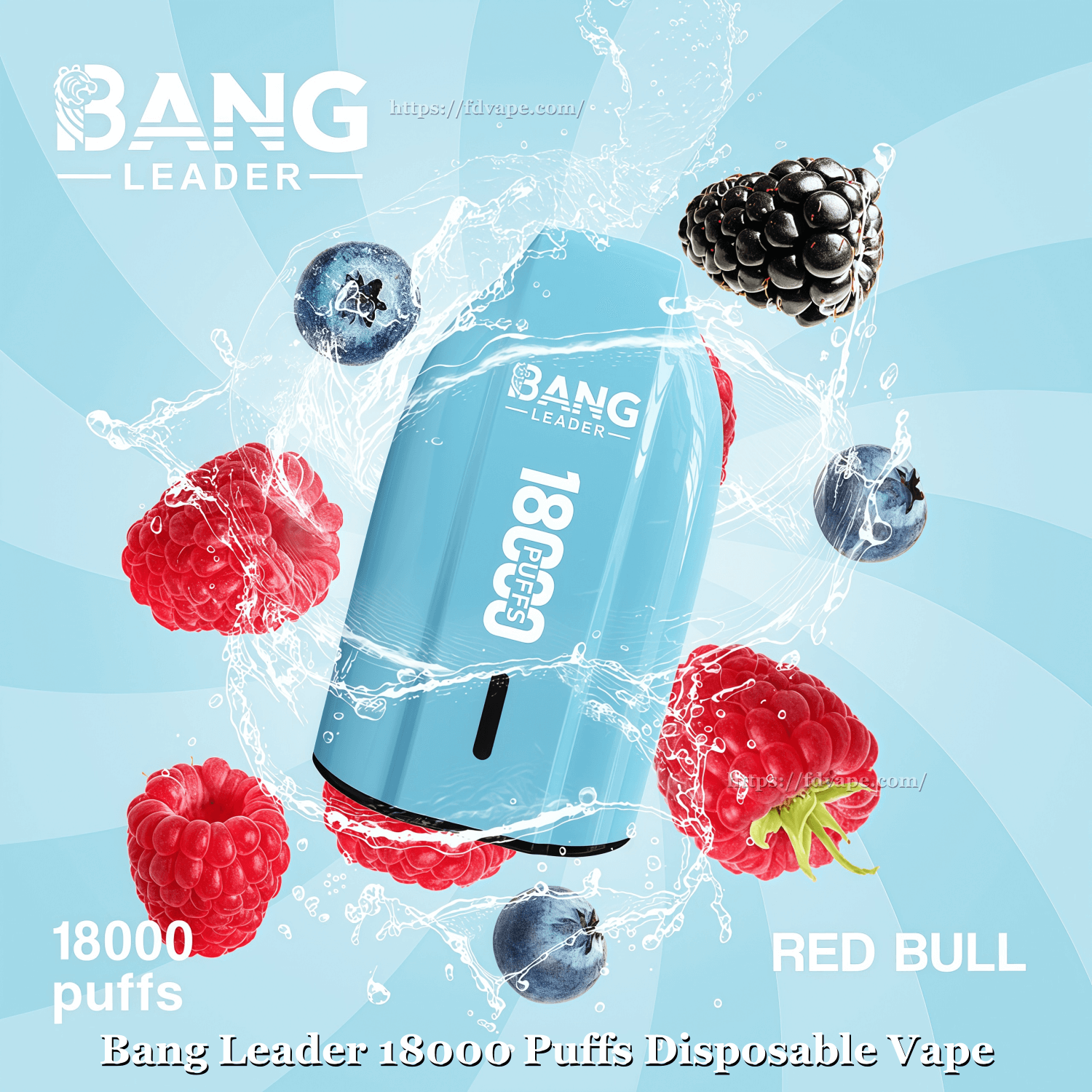 Bang Leader 18000 18K Puffs Disposable Vape 0% 2% 3% 5% Nicotines 12Tastes  Type-C Rechargeable Vape Factory Wholesale - FDVAPE