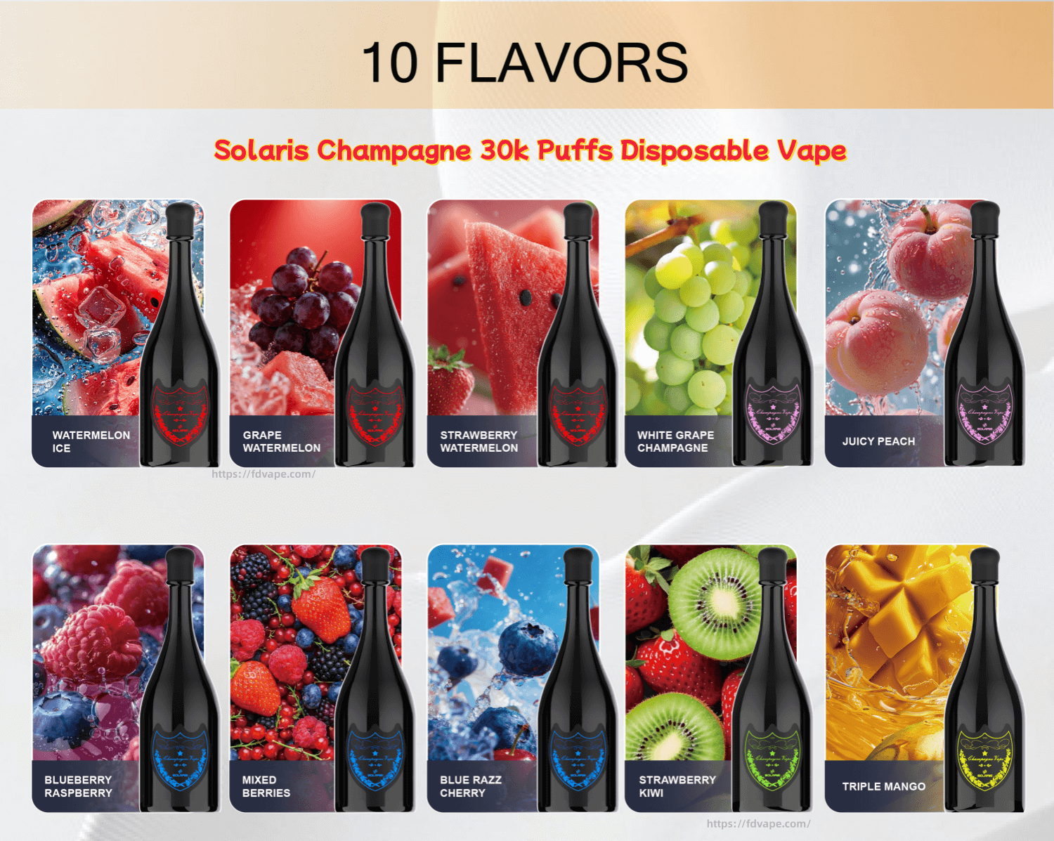 elf bar vape uk Solaris Champagne 30000 30K Puffs Disposable Vape 2% Nicotines 10Tastes  With Rechargeable LED Light Vape Factory Wholesale