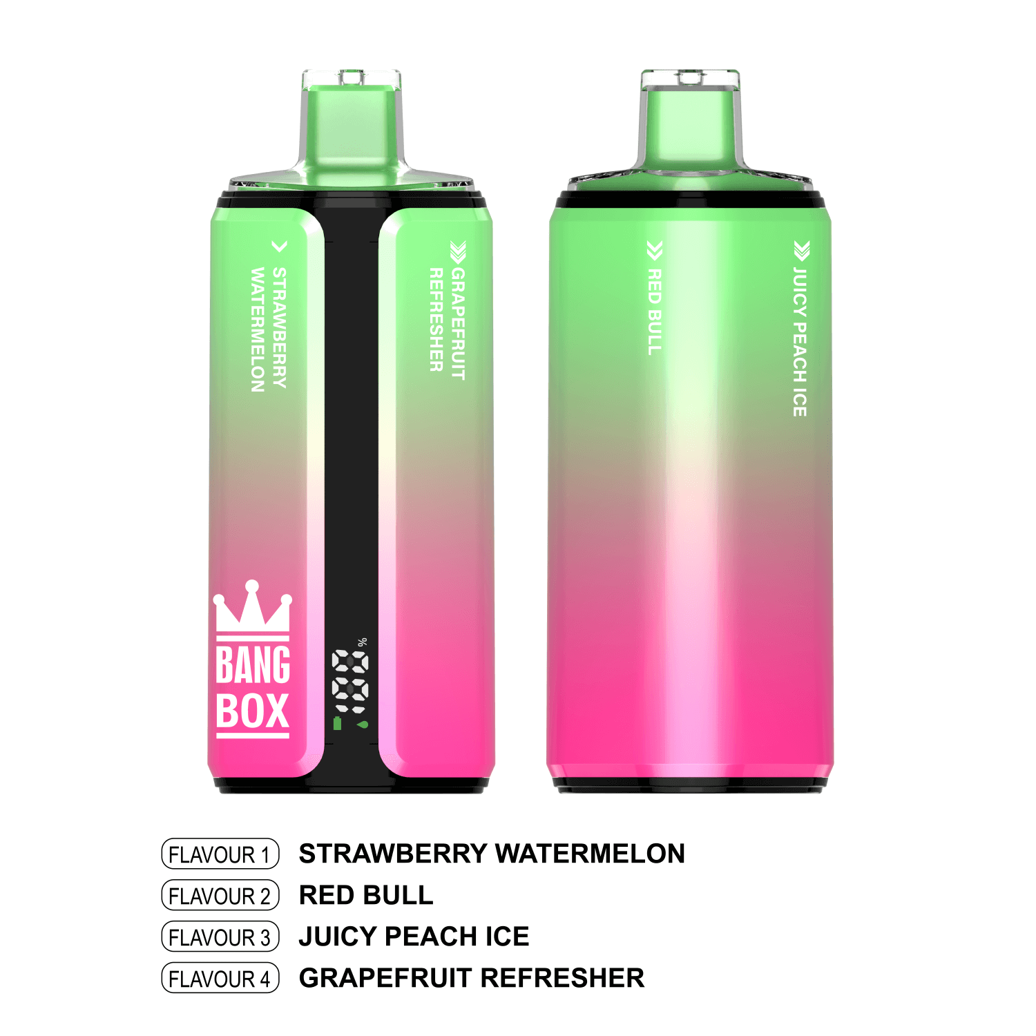 Bang Box 160000 160K Puffs Disposable Vape 4 in 1 Flavor Chamber 0% 2% 3%  5% Nicotines 10Tastes Smart LED Display Factory Direct