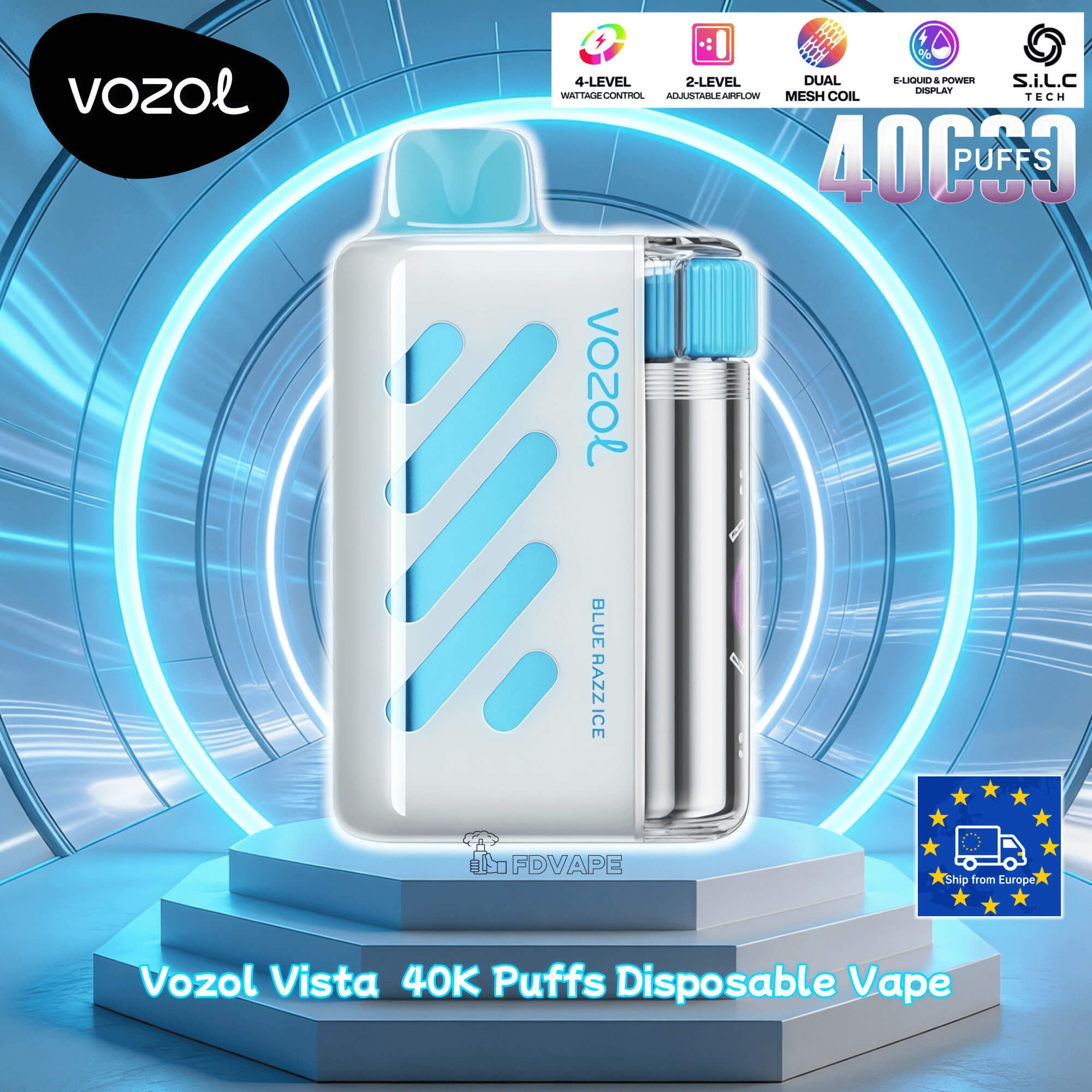 elfbar elfa kaufen Vozol Vista 40000 40K Puffs Disposable Vape 4 Power Modes | 2 Airflow  Levels 5% Nicotines 23Tastes Digital Screen Factory Direct