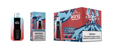 Bang 25000 25k Puffs 0% 2% 3% 5% Nicotine New LED Display Disposable Vape - High-capacity vaping device with LED display