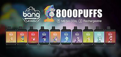Bang King vape 8000 baforadas 0% 2% 3% 5% cápsula descartável de nicotina
