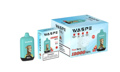 WASPE 12000 Puffs Digital Box Vape Descartável - Dispositivo vape de alta capacidade com display de caixa digital