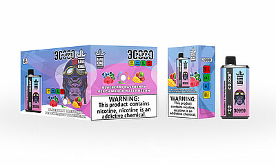 Bang King 30000 30k Puffs Double Goût Vape Jetable 0% 2% 3% 5% Nicotine 12 Goûts LED Affichage Direct Usine