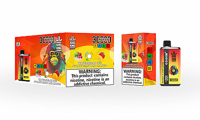 Bang King 30000 30k Puffs Double Goût Vape Jetable 0% 2% 3% 5% Nicotine 12 Goûts LED Affichage Direct Usine