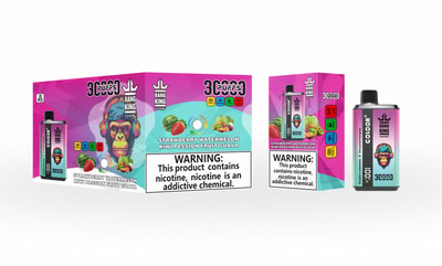 Bang King 30000 30k Puffs Vape desechable de doble sabor 0% 2% 3% 5% Nicotina 12Tastes Pantalla LED Directo de fábrica