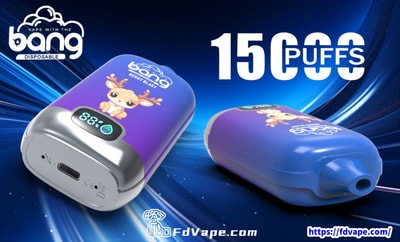 Bang Digital 15000 15k Puffs LED Power Display Wholesale Original Disposable Vape - High-capacity disposable vaping device with LED power display