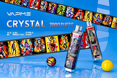VAPME Crystal 7000 Puffs Wegwerpvape - Wegwerpvape-apparaat met hoge capaciteit