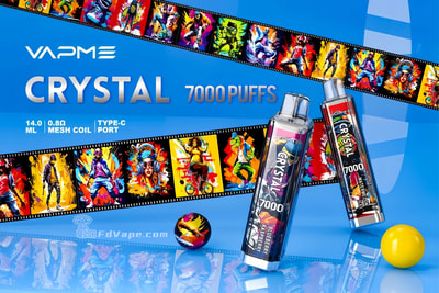 VAPME Crystal 7000 Puffs Disposable Vape - High-capacity disposable vaping device