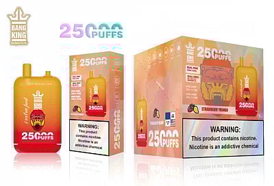 Bang King 25000 Rookwolken 25k Dubbel Magazijn Wegwerp Vape Veel Nicotine Smaken Oplaadbare LED Display E-sigaretten Groothandel