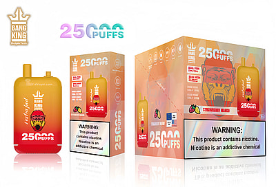 Bang King 25000 Puffs 25k Doble Almacén Vape desechable Muchos sabores de nicotina Pantalla LED recargable E Cigarrillo al por mayor