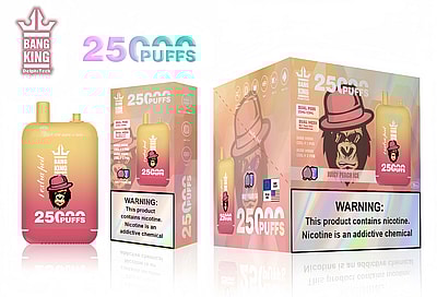 Bang King 25000 Puffs 25k Doble Almacén Vape desechable Muchos sabores de nicotina Pantalla LED recargable E Cigarrillo al por mayor