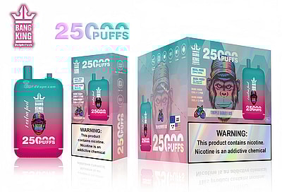 Bang King 25000 Puffs 25k Doble Almacén Vape desechable Muchos sabores de nicotina Pantalla LED recargable E Cigarrillo al por mayor