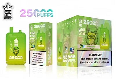 Bang King 25000 Rookwolken 25k Dubbel Magazijn Wegwerp Vape Veel Nicotine Smaken Oplaadbare LED Display E-sigaretten Groothandel