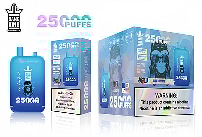 Bang King 25000 Puffs 25k Doble Almacén Vape desechable Muchos sabores de nicotina Pantalla LED recargable E Cigarrillo al por mayor