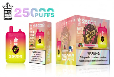 Bang King 25000 Puffs 25k Double Warehouse Disposable Vape Many Nicotine Tastes Rechargeable LED Display E Cigarette Wholesale