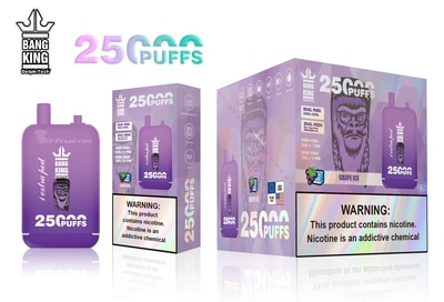 Bang King 25000 Puffs 25k Double Warehouse Disposable Vape Many Nicotine Tastes Rechargeable LED Display E Cigarette Wholesale