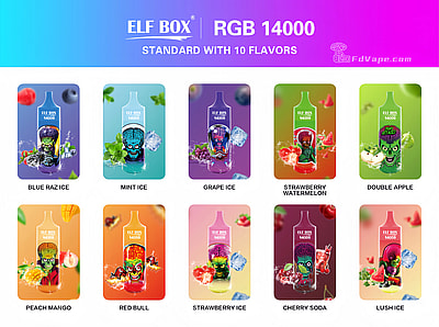 ELF BOX RGB 14000 Pro 14000 Puffs Disposable Vape Many Nicotine Tastes Rechargeable LED Display E Cigarette Wholesale