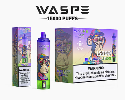 WASPE 15000 15k Puffs Disposable Vape - Engångsvape med hög kapacitet som erbjuder 15 000 puffar