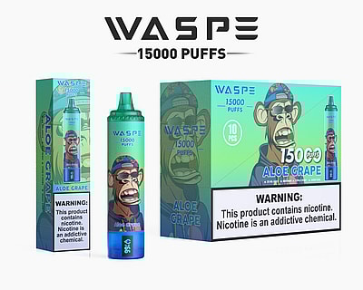 WASPE 15000 15k Puffs Disposable Vape - Engångsvape med hög kapacitet som erbjuder 15 000 puffar