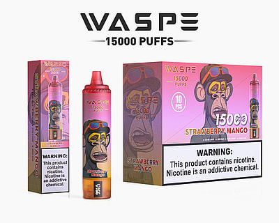 WASPE 15000 15k Puffs Disposable Vape - Engångsvape med hög kapacitet som erbjuder 15 000 puffar