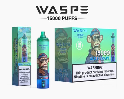 WASPE 15000 15k Puffs Vape monouso - Dispositivo di vaporizzazione monouso ad alta capacità che offre 15000 puffs