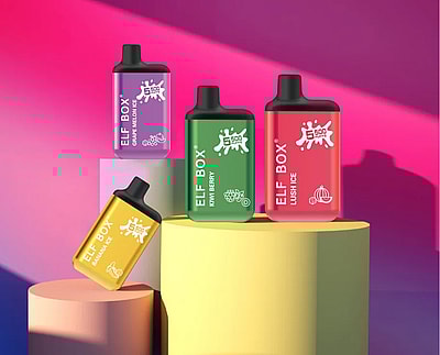 Original gros ELF BOX 5500 Puffs Vape jetable - Dispositif de vapotage jetable haute capacité