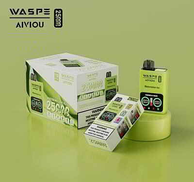 WASPE 25000 25K Puffs Einweg-Vape 0% 2% 3% 5% Nikotin 10Tastes LED-Anzeige Fabrik direkt